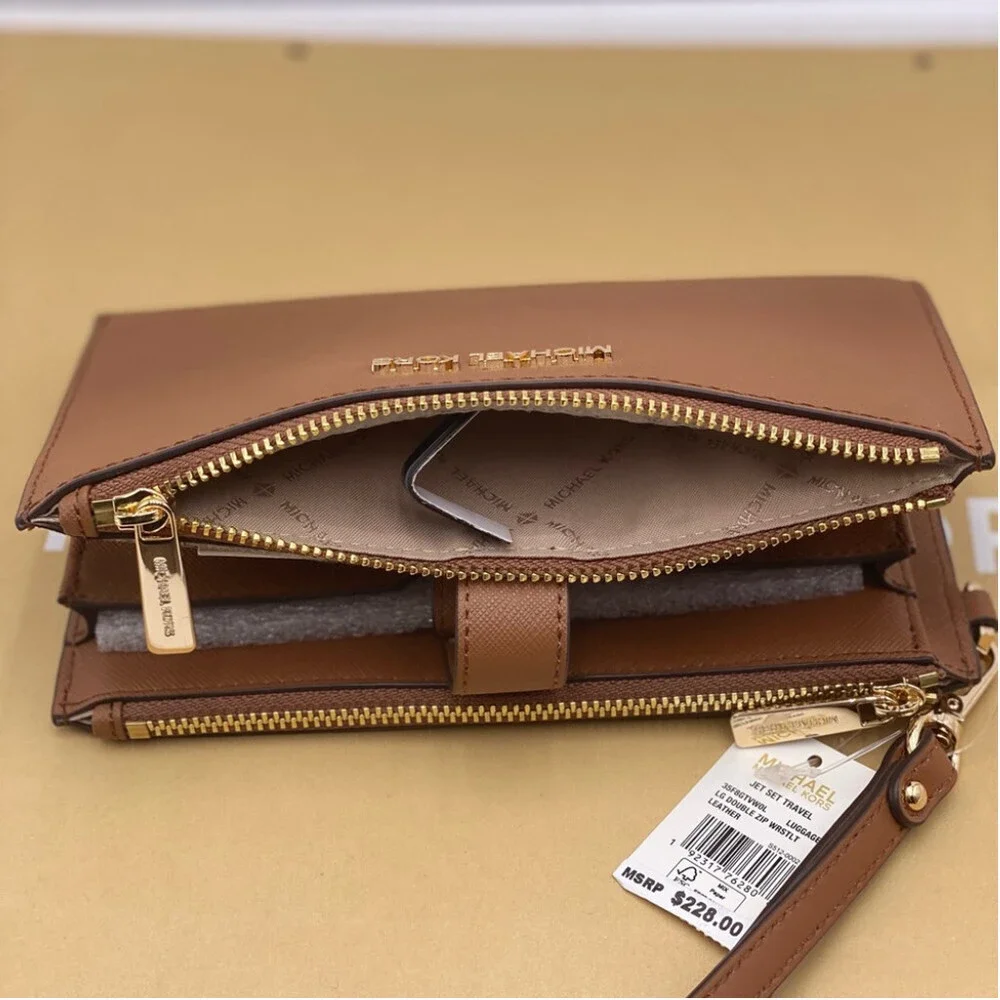 Michael Kors DoubleZip Wallet Wristlet Luggage